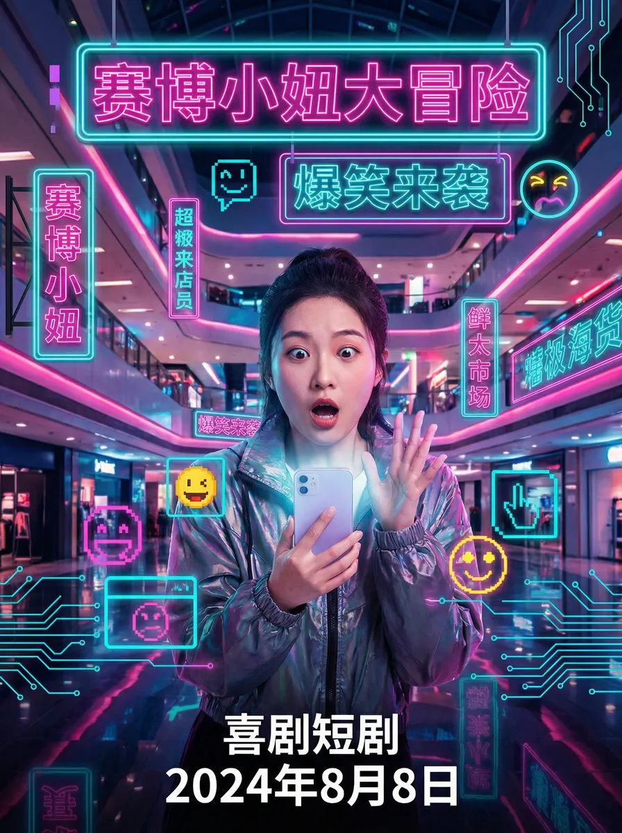 公下 エリカ 搞笑喜剧短剧 - 赛博小妞大冒险海报
